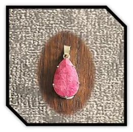 PE03000A-18ct Yellow Gold Ruby Pendant.