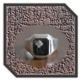 MR00200E-Sterling Silver Stone Set Onyx Men's Ring.
