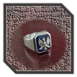 MR00250A-Sterling Silver Synthetic Sapphire Men's Ring.