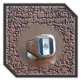 MR00250AM-Sterling Silver Synthetic Sapphire Men's Ring.
