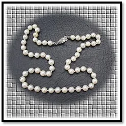 NE01000A-Cultured Pearl Silver Clasp Necklace.