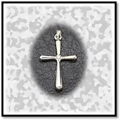 RE00150A-Sterling Silver Diamond Cross.