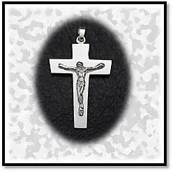 RE00180A-Sterling Silver Crucifix.