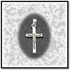 RE00120B-Sterling Silver Crucifix.
