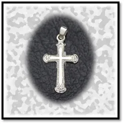 RE00080B-Sterling Silver Cross.