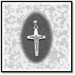 RE00120A-Sterling Silver Crucifix.