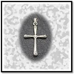 RE00350A-Sterling Silver Diamond Cross.