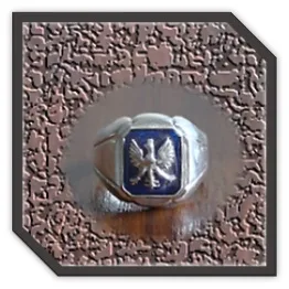 MR00250BD-Sterling Silver Synthetic Sapphire Men's Ring.