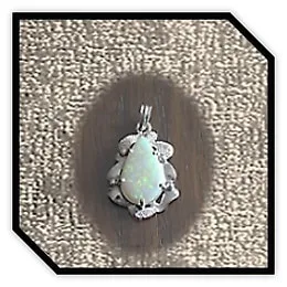 PE00400L-Sterling Silver Opal Pendant.