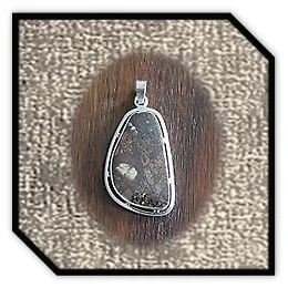 PE00500E-Sterling Silver Boulder Opal Pendant.