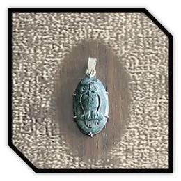 PE00400I-Sterling Silver Carved Matrix Opal Pendant.