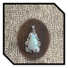 PE00400O-Sterling Silver Opal Pendant.