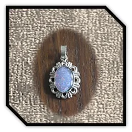 PE00300E-Sterling Silver Opal Pendant.
