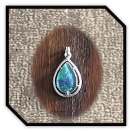 PE00300C-Sterling Silver Opal Pendant.