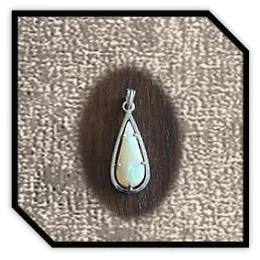 PE00350D-Sterling Silver Opal Pendant.