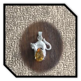 PE00280A-Sterling Silver Citrine Pendant.