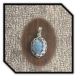 PE00300A-Sterling Silver Opal Pendant.