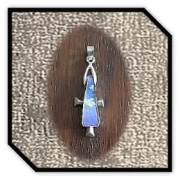PE00300J-Sterling Silver Boulder Opal Pendant.