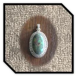 PE00400H-Sterling Silver Opal Matrix Pendant.