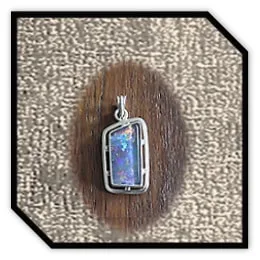 PE00300B-Sterling Silver Opal Pendant.