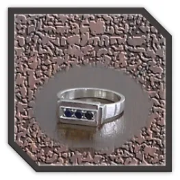 MR00260A-Sterling Silver Sapphire Men's Ring.