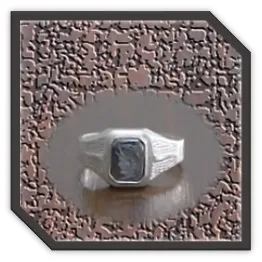 MR00220C-Sterling Silver Haematite Men's Ring.