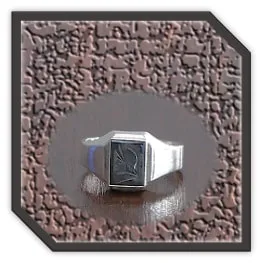 MR00200R-Sterling Silver Haematite Men's Ring.