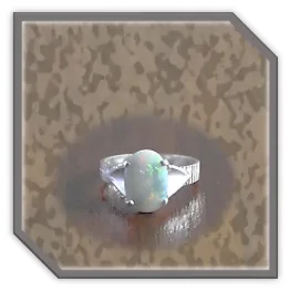 LR00280A-Sterling Silver Opal Ladies Ring.