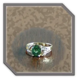 LR01100A-14ct Yellow Gold Zircon Cubic Ladies Ring.