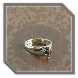 LR01400A-9ct Yellow Gold Teal Sapphire Ladies Ring.
