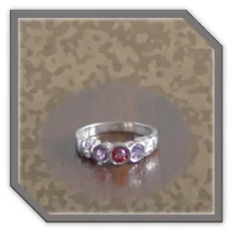 LR00300E-Sterling Silver Diamond Garnet Amethyst Ladies Ring.