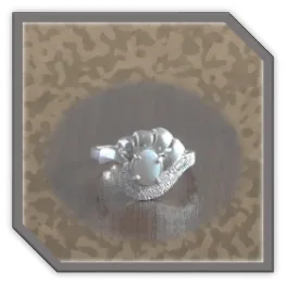 LR00140A-Sterling Silver Opal Ladies Ring.
