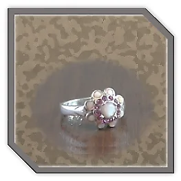 LR00200D-Sterling Silver Moonstone Ladies Ring.