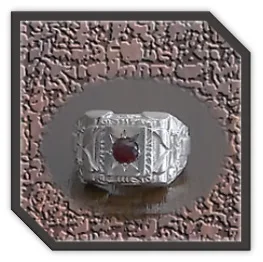 MR00250AD-Sterling Silver Garnet Men's Ring.