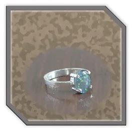 LR00180F-Sterling Silver Opal Ladies Ring.