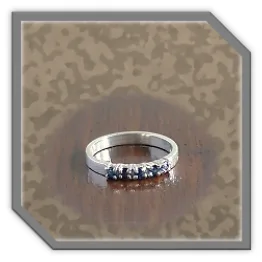 LR00180C-Sterling Silver Sapphire Ladies Ring.