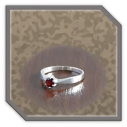 LR00100A-Sterling Silver Garnet Ladies Ring.