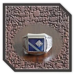 MR00250AN-Sterling Silver Synthetic Sapphire Men's Ring.