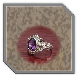 LR00170A-Sterling Silver Amethyst Ladies Ring.
