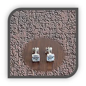 ES00150I-Sterling Silver Blue Zircon Studs.