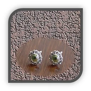 ES00150C-Sterling Silver Peridot Studs.