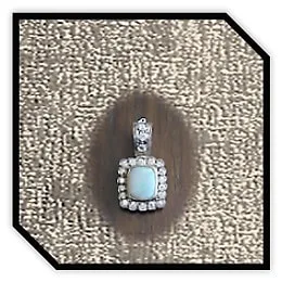 PE01000E-Sterling Silver Cubic Opal Pendant.