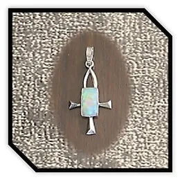 PE01500C-Sterling Silver Crystal Opal Pendant.