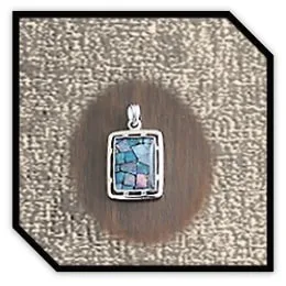 PE00350C-Sterling Silver Opal Mosaic Pendant.
