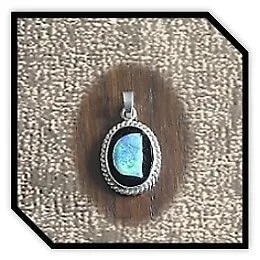 PE00180C-Sterling Silver Opal Cameo Pendant.