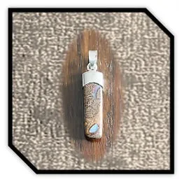 PE00140A-Silver Capped Boulder Opal Pendant.