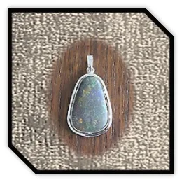 PE01000C-Sterling Silver Matrix Opal Pendant.