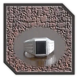 MR00150C-Sterling Silver Onyx Men's Ring.