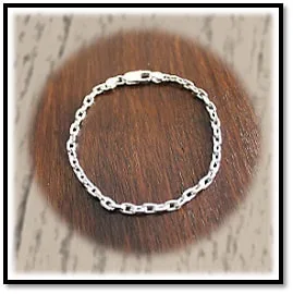 BB00150C-Sterling Silver Chain Bracelet.
