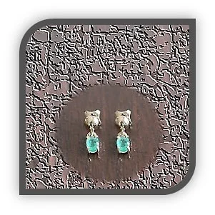 ER01300A-9ct Yellow Gold Emerald Earrings.